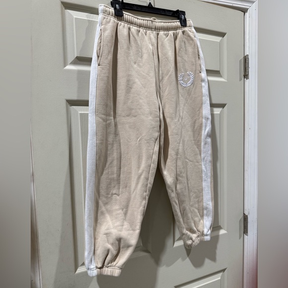 Beige Joggers with White Stripes - Picture 2 of 8